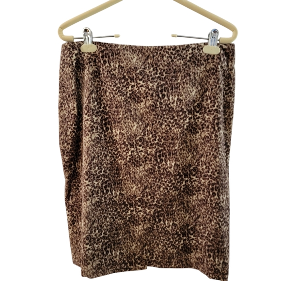 Talbots Leopard Print Faux Fur Retro Style Suit Women's 8 - Picture 3 of 12